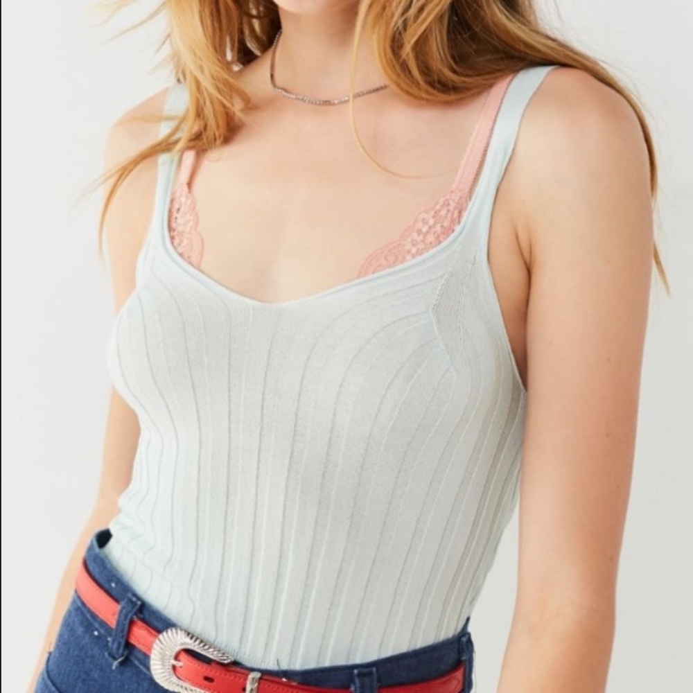 UO Poppy ribbed crop tank